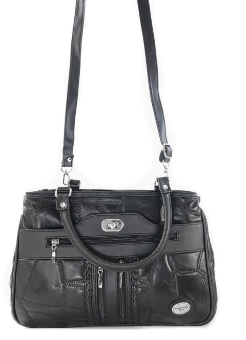 Torebka Skórzana CONVEY (PL) 0074 Torebka Klasyczna Listonoszka Skóra Cielęca CZARNA 33 x 23 x 11 [cm]