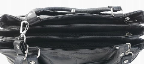 Torebka Skórzana CONVEY (PL) 0074 Torebka Klasyczna Listonoszka Skóra Cielęca CZEKOLADOWA 33 x 23 x 11 [cm]