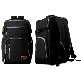 Wytrzymały Plecak Podróżny RGL PL01 CZARNO SZARY 40 x 30 x 20 [cm] 24 Litry do samolotu WIZZAIR