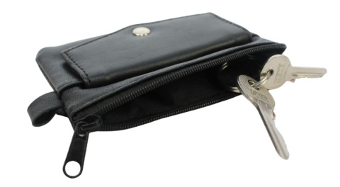 Etui Na Klucze Skórzane Polska Galanteria (PL) Skóra Naturalna Kluczówka Duża Na Jeden Komplet Kluczy 12,5 x 10 x 1,5 [cm]
