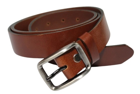 Pasek Damski Skórzany PAS-MAX (PL) Skóra Licowa EXTRA Gładki 30 mm JASNY BRĄZ k.40