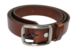 Pasek Damski Skórzany PAS-MAX (PL) Skóra Licowa EXTRA Gładki 30 mm JASNY BRĄZ k.40