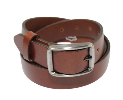 Pasek Damski Skórzany PAS-MAX (PL) Skóra Licowa EXTRA Gładki 30 mm JASNY BRĄZ k.40