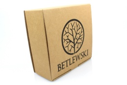 Pasek Męski Skórzany BETLEWSKI (PL) Skóra Naturalna Licowa EXTRA Gładki 40 mm JASNY BRĄZOWY