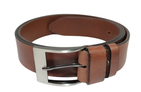 Pasek Męski Skórzany BETLEWSKI (PL) Skóra Naturalna Licowa EXTRA Gładki 40 mm JASNY BRĄZOWY