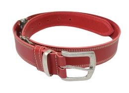 Pasek Skórzany HADA (PL) Skóra Licowa EXTRA VINTAGE MISSISSIPI BLUES 40 mm CZERWONY