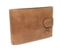 Portfel Męski Skórzany EL FORREST Mały Skóra Bydlęca Poziomy Z Zapinką Jedno Skrzydełko 851 08 RFID BRĄZOWY 11 x 8 x 2 [cm]