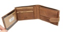 Portfel Męski Skórzany EL FORREST Mały Skóra Bydlęca Poziomy Z Zapinką Jedno Skrzydełko 851 08 RFID BRĄZOWY 11 x 8 x 2 [cm]