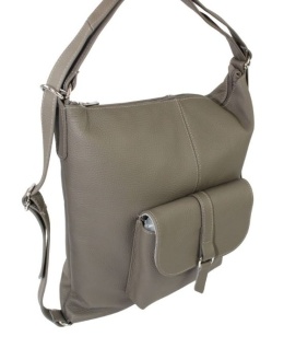 Praktyczny Plecak Skórzany Torebka 2 w 1 MAGRE (PL) AMELIA Skóra Naturalna Licowa CIEMNY ZIEMISTY