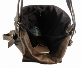 Praktyczny Plecak Skórzany Torebka 2 w 1 MAGRE (PL) AMELIA Skóra Naturalna Licowa CEGLASTY