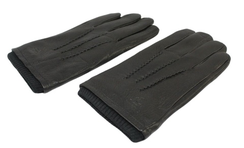 Rękawiczki Męskie PolskaGalanteria Ocieplane Z Ciemnym Ściągaczem Ze Skóry Renifera Rozmiar 11 CZARNE