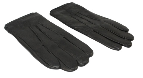 Rękawiczki Męskie PolskaGalanteria Ocieplane Z Ciemnym Ściągaczem Ze Skóry Renifera Rozmiar 11 CZARNE