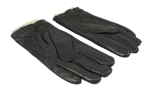Rękawiczki Męskie PolskaGalanteria Ocieplane Z Jasnym Ściągaczem Ze Skóry Renifera Rozmiar 10 CZARNE