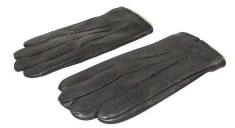 Rękawiczki Męskie PolskaGalanteria Ocieplane Z Jasnym Ściągaczem Ze Skóry Renifera Rozmiar 11 1/2 CZARNE