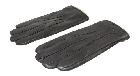 Rękawiczki Męskie PolskaGalanteria Ocieplane Z Jasnym Ściągaczem Ze Skóry Renifera Rozmiar 11 CZARNE