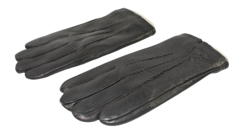 Rękawiczki Męskie PolskaGalanteria Ocieplane Z Jasnym Ściągaczem Ze Skóry Renifera Rozmiar 12 CZARNE