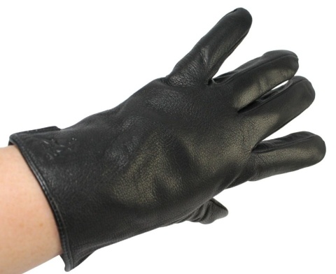 Rękawiczki Męskie PolskaGalanteria Ocieplane Ze Skóry Renifera Rozmiar 11 GŁADKIE CZARNE