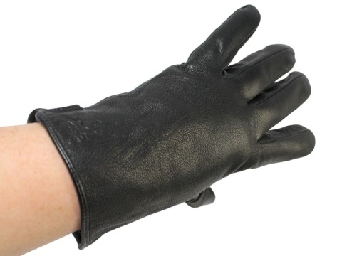 Rękawiczki Męskie PolskaGalanteria Ocieplane Ze Skóry Renifera Rozmiar 11 GŁADKIE CZARNE