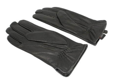 Rękawiczki Męskie PolskaGalanteria Ocieplane Ze Skóry Renifera Rozmiar 11 GŁADKIE CZARNE