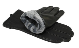 Rękawiczki Męskie PolskaGalanteria Ocieplane Ze Skóry Renifera Rozmiar 12 GŁADKIE CZARNE