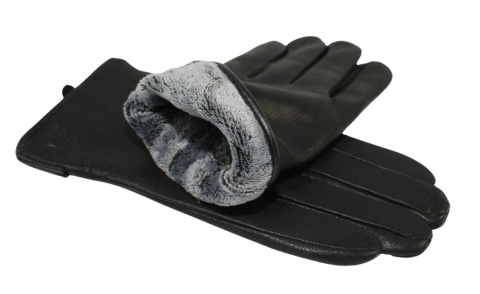 Rękawiczki Męskie PolskaGalanteria Ocieplane Ze Skóry Renifera Rozmiar 12 GŁADKIE CZARNE