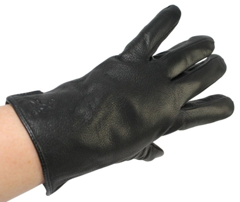 Rękawiczki Męskie PolskaGalanteria Ocieplane Ze Skóry Renifera Rozmiar 12 GŁADKIE CZARNE