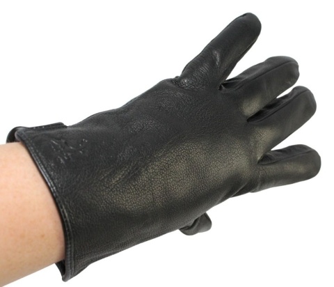 Rękawiczki Męskie PolskaGalanteria Ocieplane Ze Skóry Renifera Rozmiar 12 GŁADKIE CZARNE