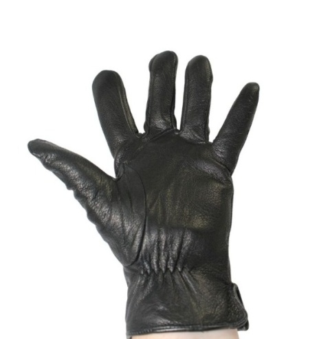 Rękawiczki Męskie PolskaGalanteria Ocieplane Ze Skóry Renifera Rozmiar 12 GŁADKIE CZARNE