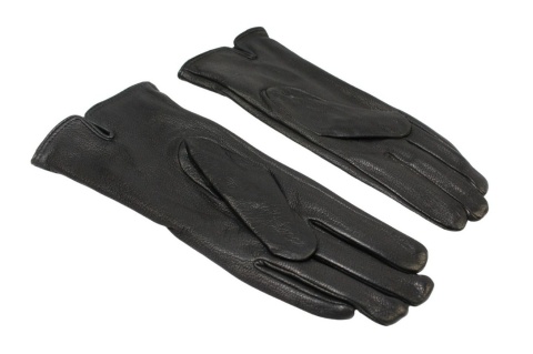 Skórzane Ocieplane Rękawiczki Damskie PolskaGalanteria.pl Ze Skóry Naturalnej Renifera Z Górnym Ściągaczem CZARNE Rozmiar 7 1/2