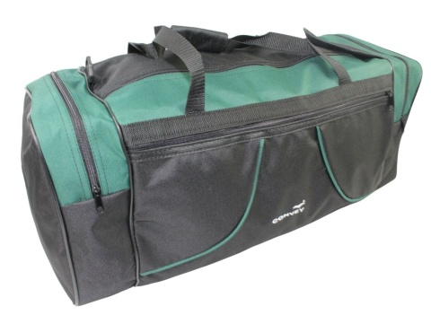 Torba Podróżna Średnia CONVEY (PL) CZARNO CIEMNO ZIELONA 62 x 24 x 24 [cm]