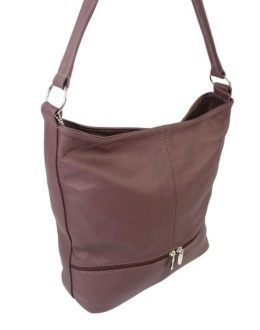 Torebka Skórzana MAGRE (PL) AŚKA Skóra Naturalna CIEMNY CZEKOLADOWY  