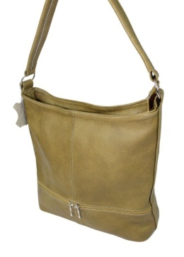 Torebka Skórzana MAGRE (PL) AŚKA Skóra Naturalna OLIWKOWY Tekstura