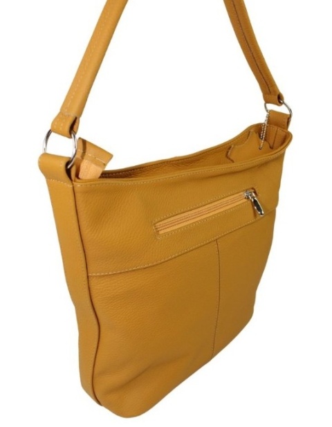 Torebka Skórzana MAGRE (PL) AŚKA Skóra Naturalna Surowa Skóra MIODOWY