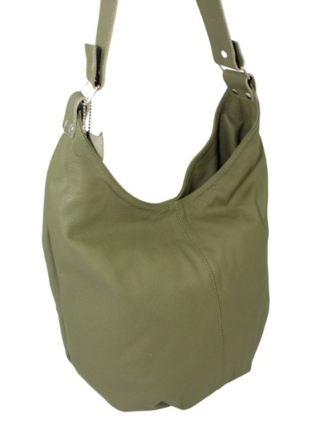 Torebka Skórzana Magre (PL) Skóra Naturalna Licowa Tatiana OLIWKOWY 