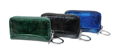 Etui na klucze HAROLD`S Skóra Naturalna Lakierowana Metalowy Suwak Motyle HA5139-14 9,5 x 5,5 x 1,5 [cm]