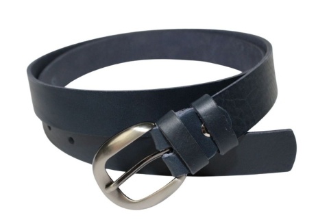 Pasek Damski Skórzany CEZ-MAR (PL) Skóra Licowa EXTRA 30 mm GRANATOWY