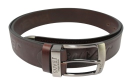 Pasek Męski Skórzany CEZ-MAR (PL) CZEKOLADOWY JEANS 