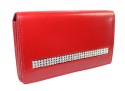Portfel Damski Skórzany Rovicky (PL) Średni Klamra Z Klapką Wewnątrz Skóra Naturalna CPR 007 CZERWONY 15,5 x 9,5 x 3 [cm]