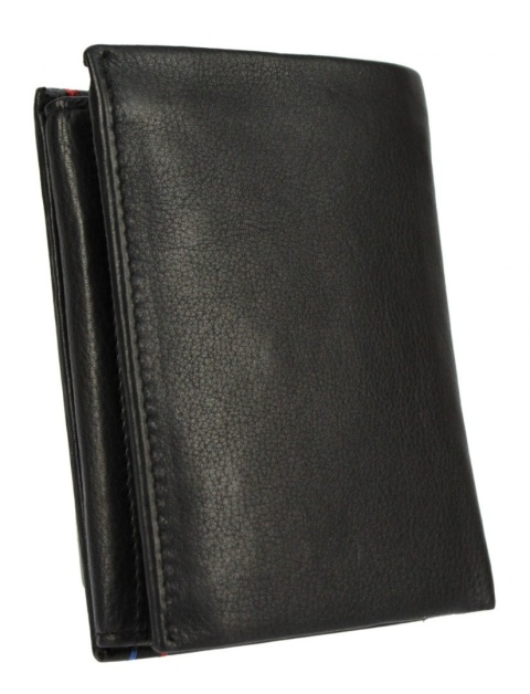 Portfel Męski Skórzany PIERRE CARDIN Skóra Licowa Duży Pionowy Bez Zapięcia Dwa Skrzydełka Z Zapinką Wewnątrz RFID TILAK 09 326