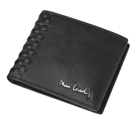 Portfel Męski Skórzany PIERRE CARDIN Skóra Licowa Średni Poziomy Bez Zapięcia Z Ozdobnym Elementem 8824 11 x 9 x 2,5 [cm]