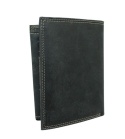 Portfel Męski Skórzany WILD Skóra Licowa Duży Pionowy Bez Zapięcia Zamszowy CZARNY ''De Luxe'' 8932 13 x 10 x 3 [cm]