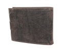 Portfel Męski Skórzany WILD Skóra Licowa Duży Poziomy Z Zapięciem RFID CZEKOLADOWY Zamszowy 9014 12,5 x 10 x 2  [cm]