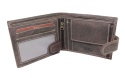 Portfel Męski Skórzany WILD Skóra Licowa Duży Poziomy Z Zapięciem RFID CZEKOLADOWY Zamszowy 9014 12,5 x 10 x 2  [cm]