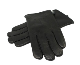 Rękawiczki Męskie PolskaGalanteria Ocieplane Ze Skóry Renifera Rozmiar 11 1/2 ELEGANCKIE PRZESZYCIE CZARNE