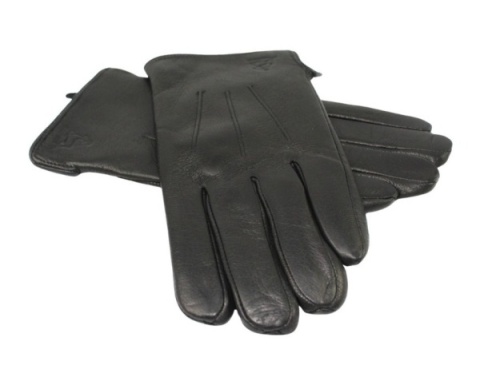 Rękawiczki Męskie PolskaGalanteria Ocieplane Ze Skóry Renifera Rozmiar 11 ELEGANCKIE PRZESZYCIE CZARNE