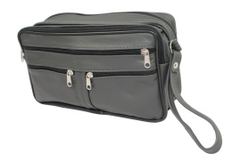 Saszetka Męska Skórzana Bardzo Duża GRETOS (PL) MAKO I Skóra Naturalna GRAFITOWY 27 x 16 x 10 [cm]