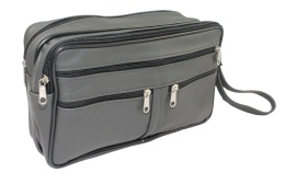 Saszetka Męska Skórzana Bardzo Duża GRETOS (PL) MAKO I Skóra Naturalna GRAFITOWY 27 x 16 x 10 [cm]