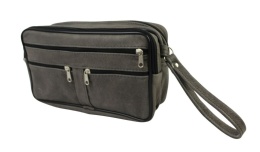 Saszetka Męska Skórzana Bradzo Duża GRETOS (PL) MAKO I Skóra Naturalna Surowa Skóra SZARY 27 x 16 x 10 [cm]