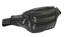 Saszetka Na Pas Biodrówka Nerka Polska Galanteria (PL) SKÓRA WŁOSKA CZARNA 24 x 16 x 9 [cm]