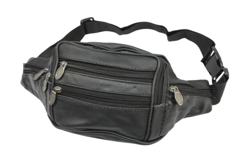 Saszetka Na Pas Biodrówka Nerka Polska Galanteria (PL) SKÓRA WŁOSKA CZARNA 24 x 16 x 9 [cm]